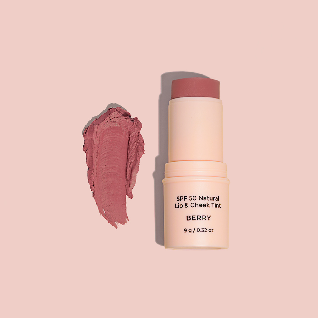 Avocado Zinc SPF 50 Natural Lip & Cheek Tint, Berry