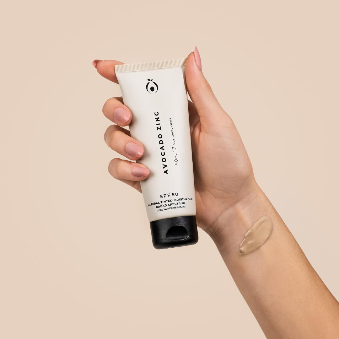 Avocado Zinc SPF 50 Natural Tinted Moisturiser, Light