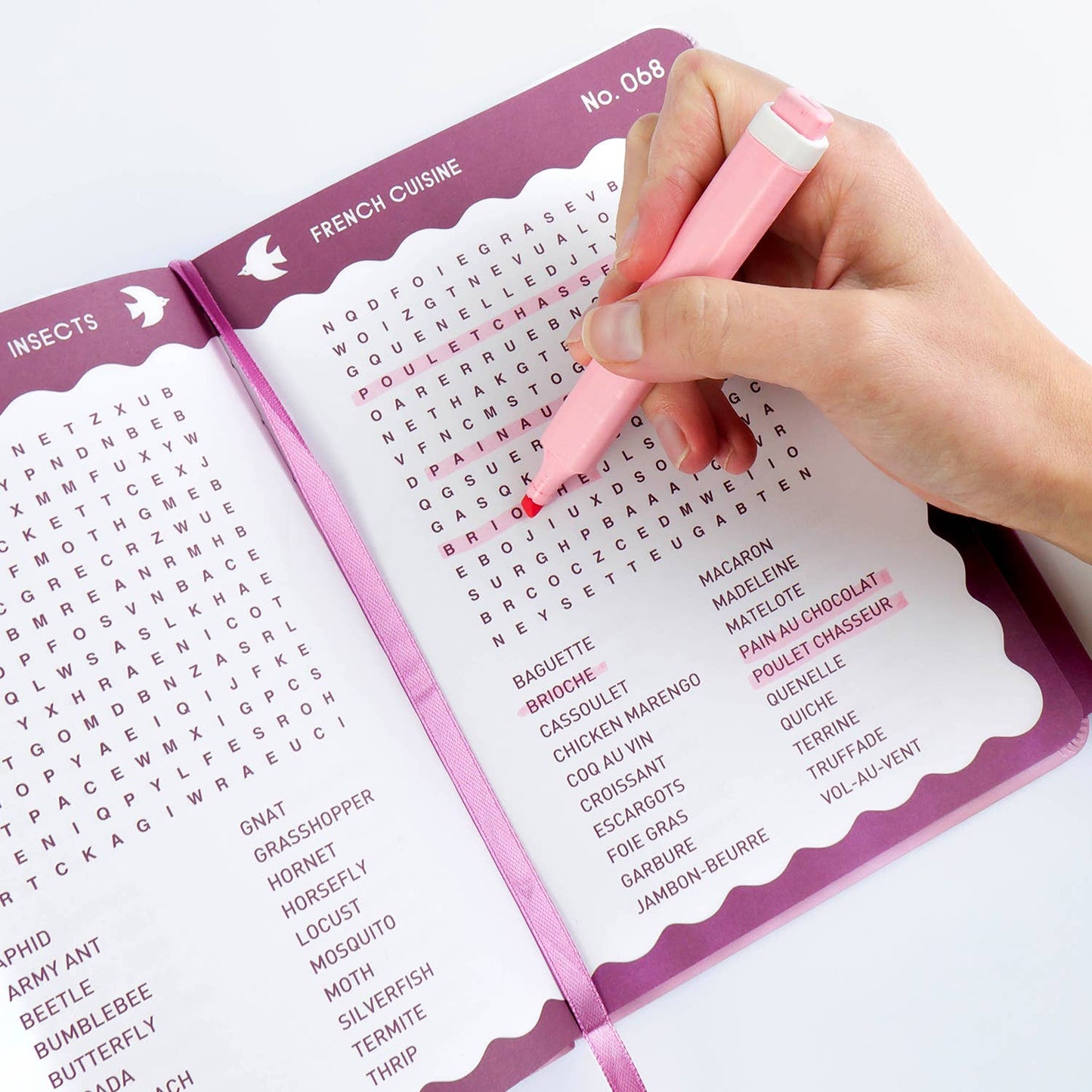 Journey Of Something Word Search Pink Abstract