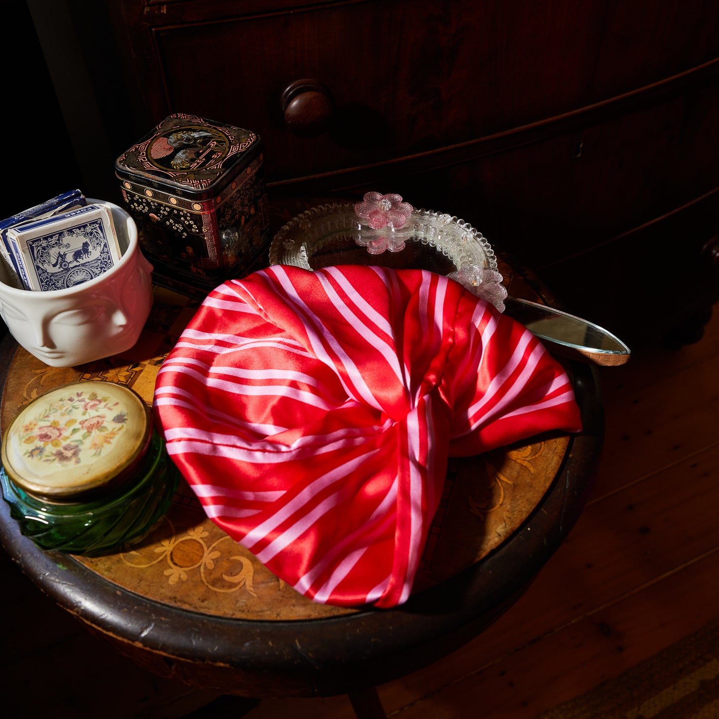 Sage & Clare Taylor Silk Hair Turban, Scarlet