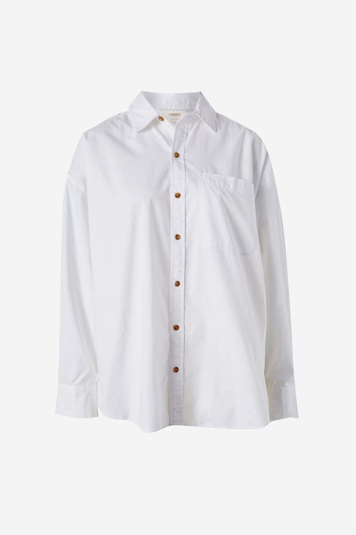Ceres Life Peta Oversized Shirt, White