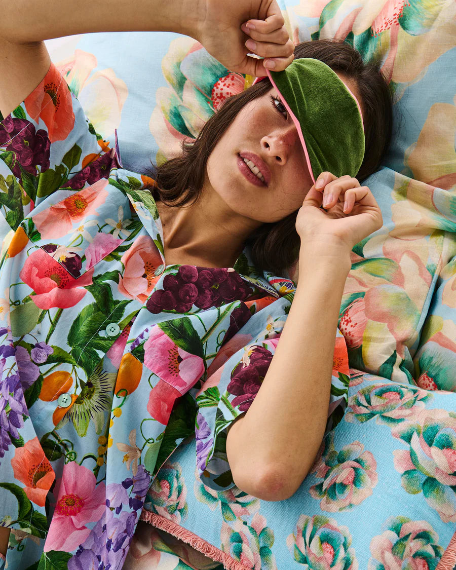 Kip & Co Bon Bon Eye Mask, Moss Velvet