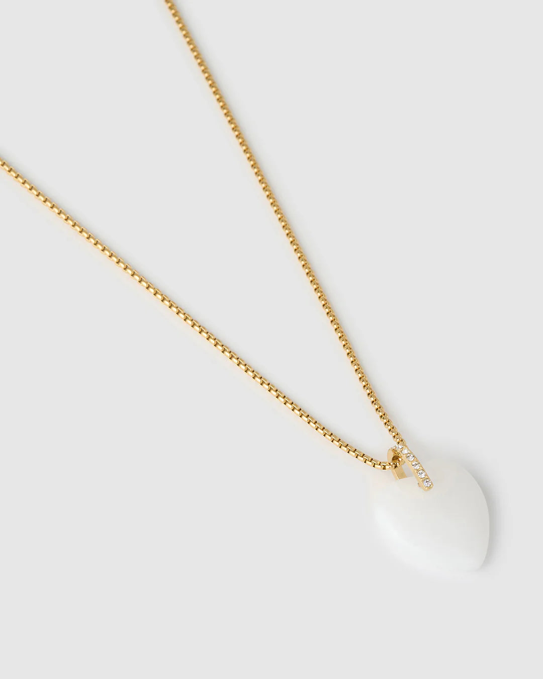 Arms Of Eve Daliah Heart Necklace, Gold & Vanilla