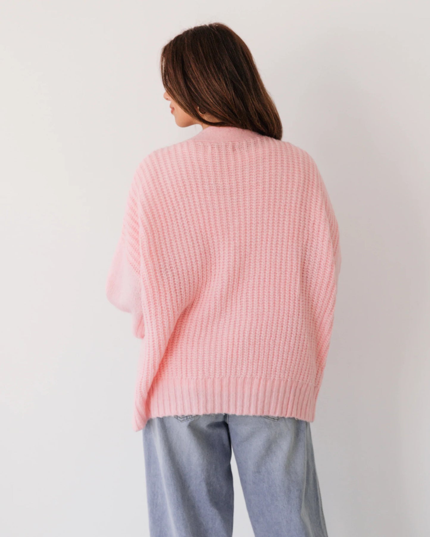 Label Of Love Slouch Cardigan, Pink