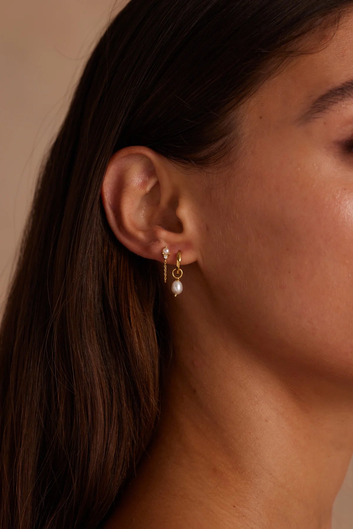 ToniMay Pearl Earring Charm, Gold