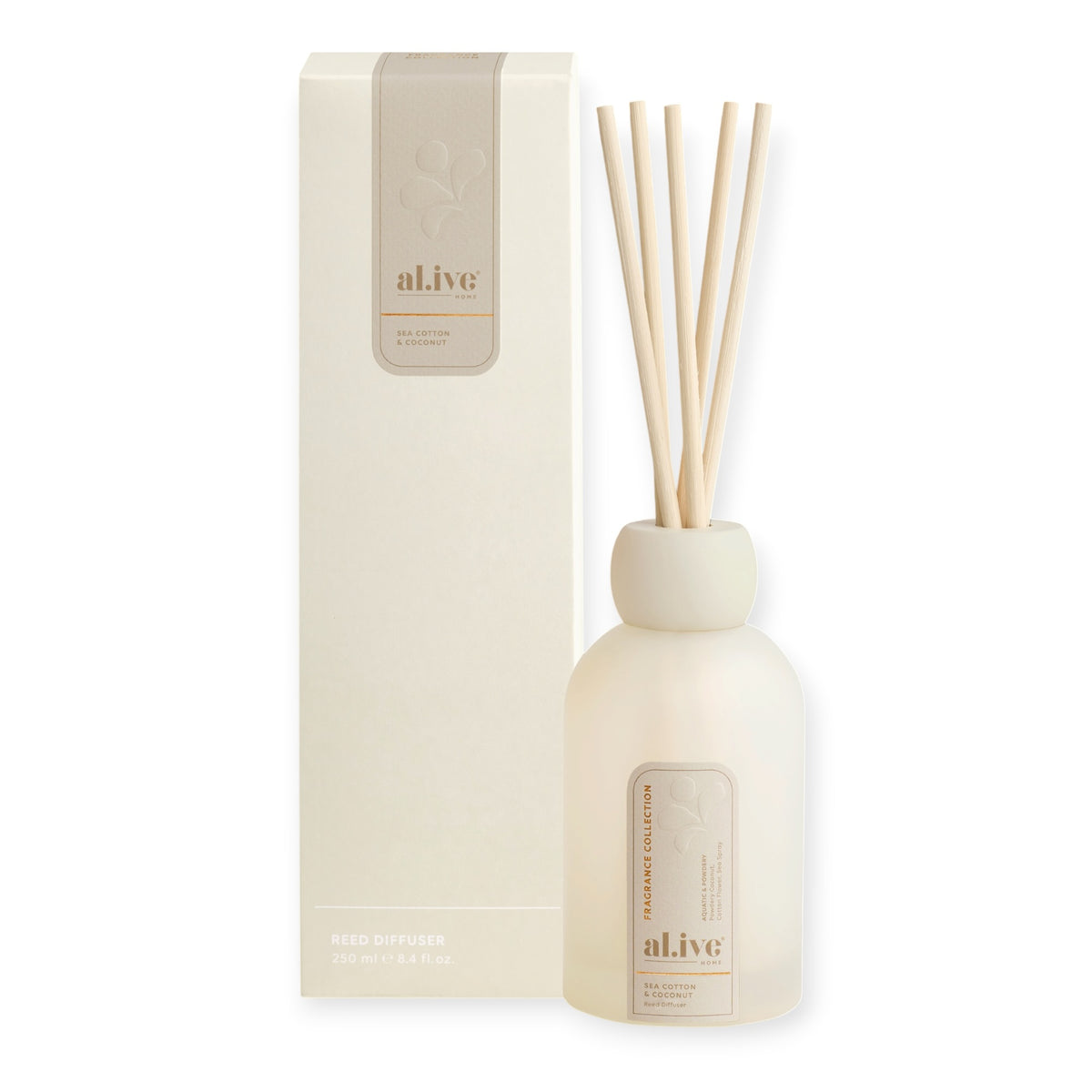 Al.ive Reed Diffuser, Sea Cotton & Coconut