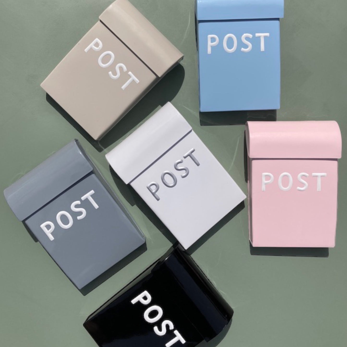 Carnival Homewares Medium Post Box, Soft Aqua