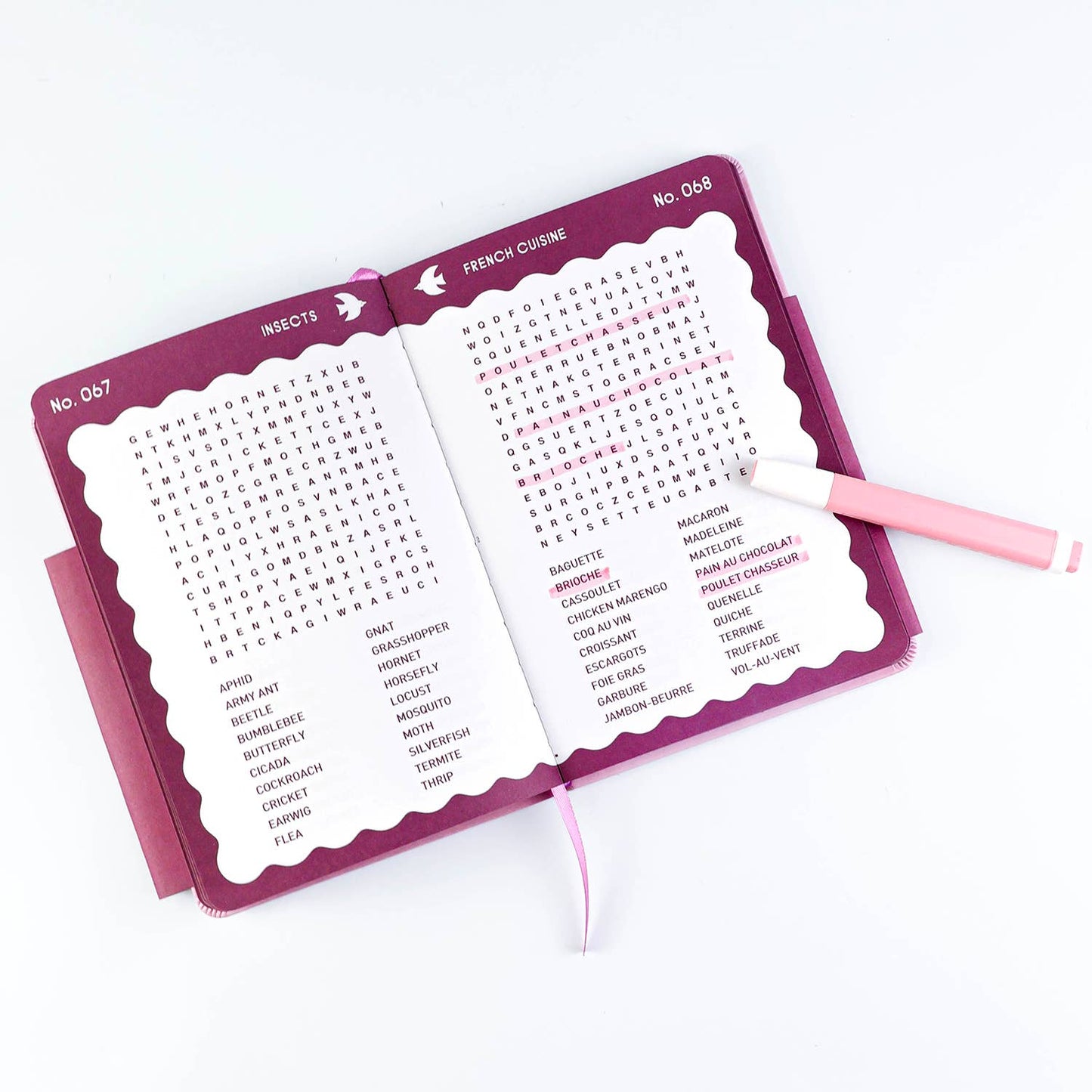 Journey Of Something Word Search Pink Abstract