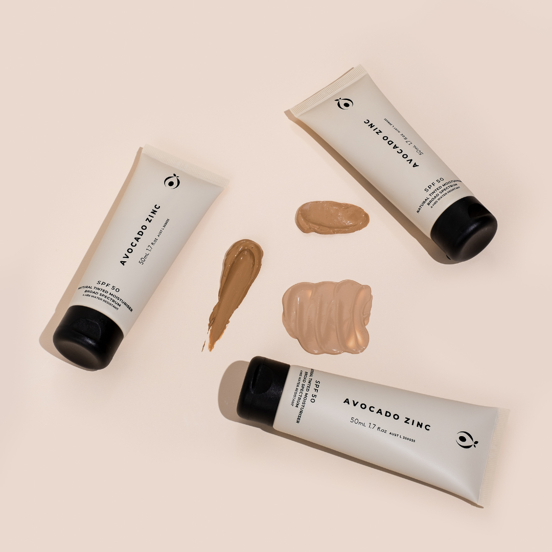 Avocado Zinc SPF 50 Natural Tinted Moisturiser, Light