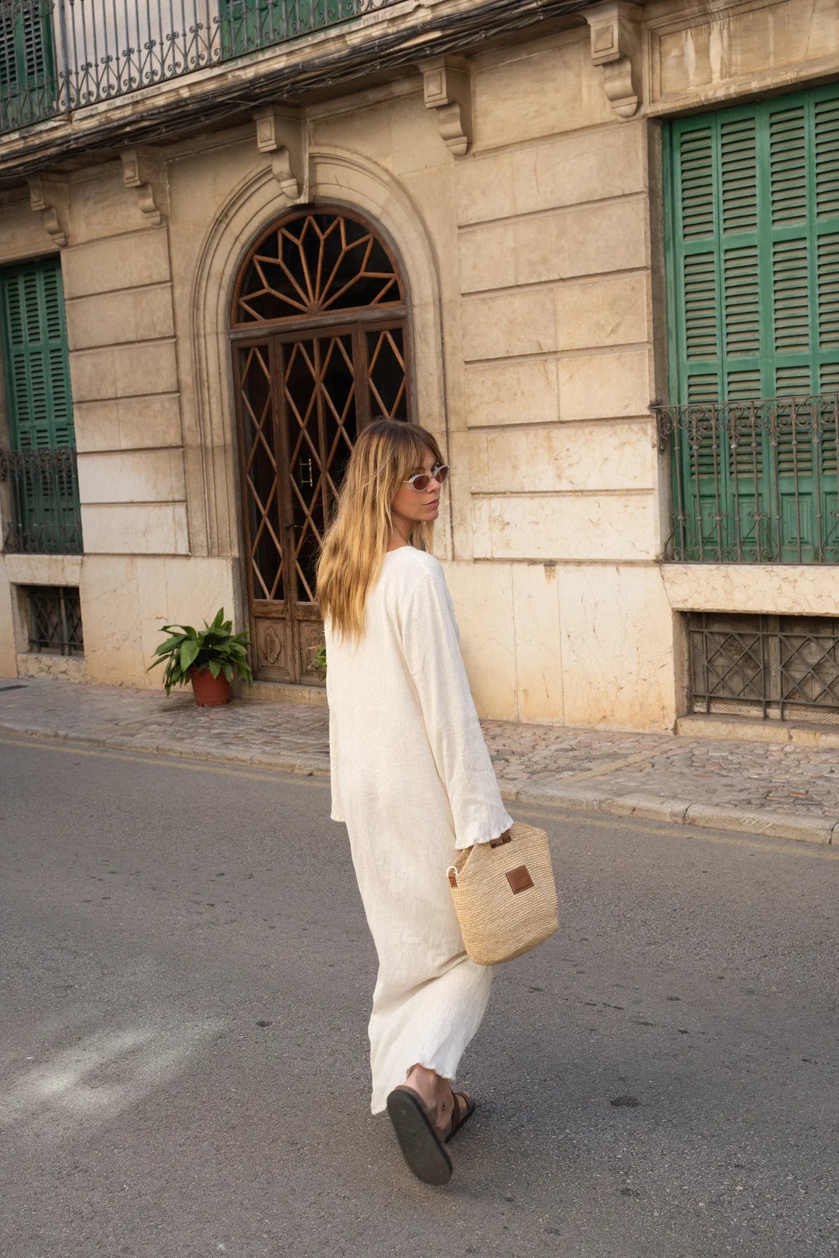 Nim The Label Leather Trimmed Raffia BB