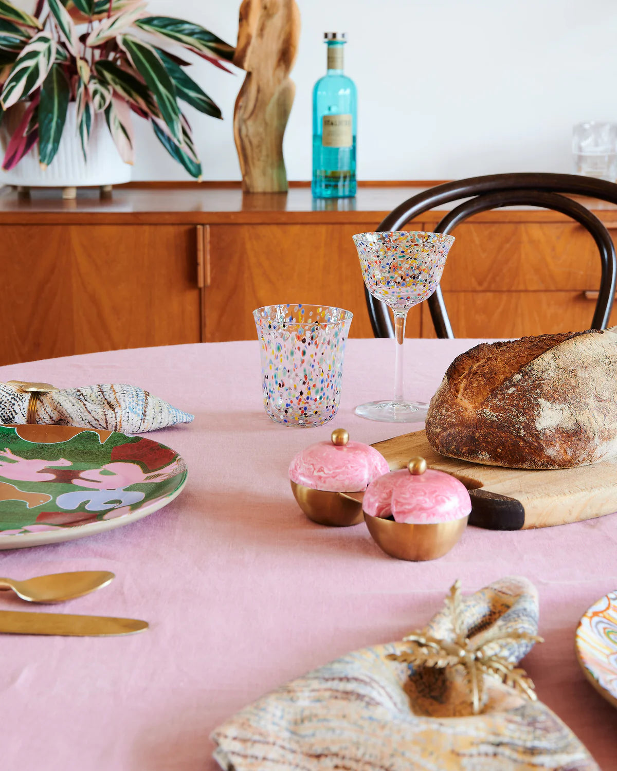 Kip & Co Party Speckle Coupe Glass, 2 Piece Set