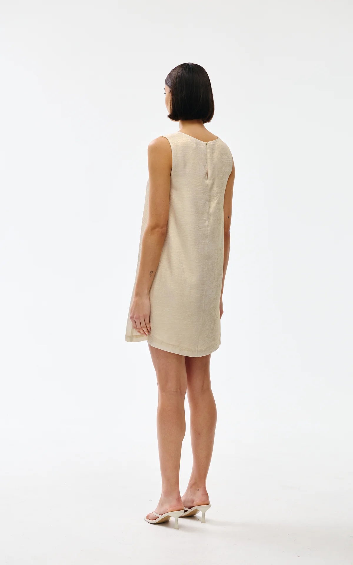Kinney Luca Dress, Gold Lustre