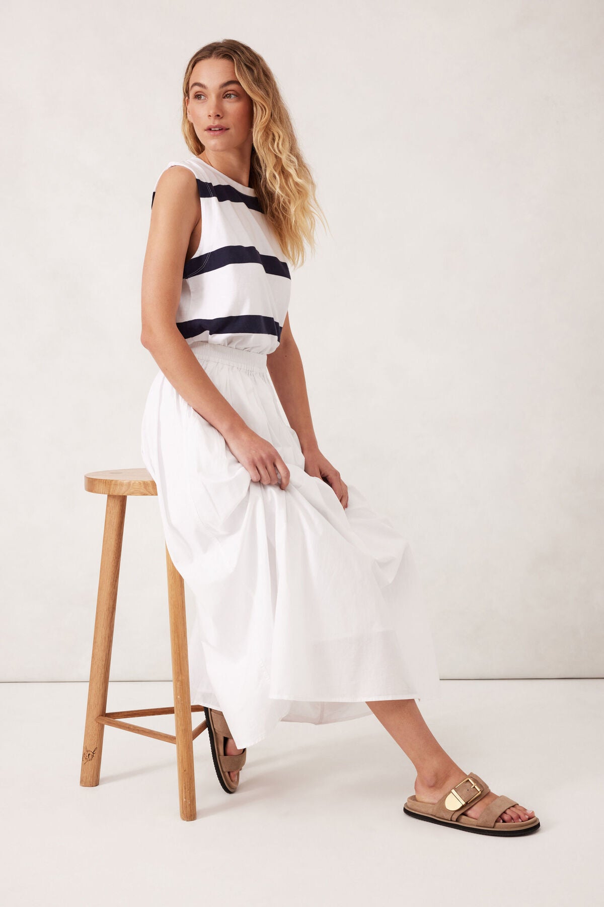 Ceres Life Florence Maxi Skirt, White