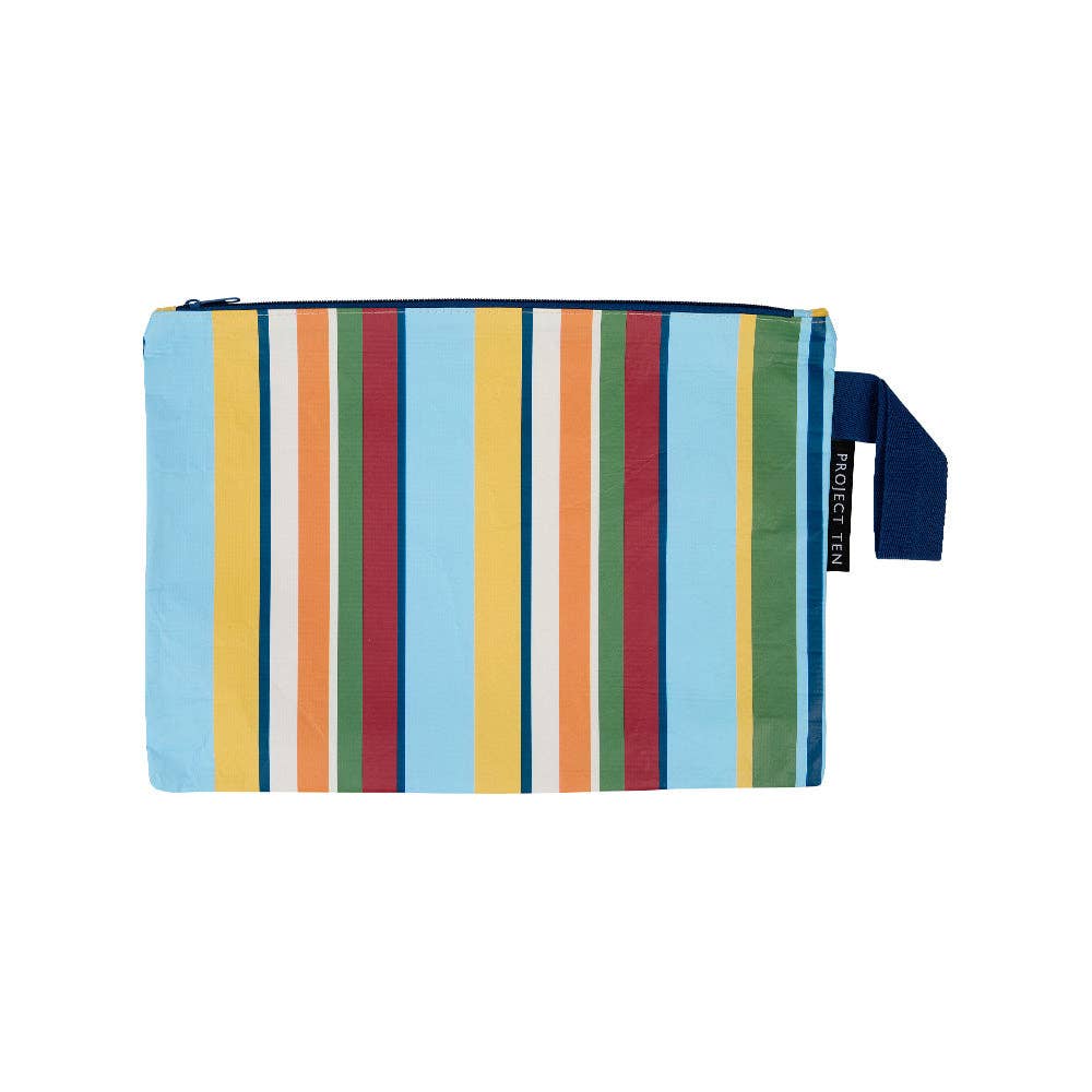 Project Ten Zip Pouch, Retro Stripe