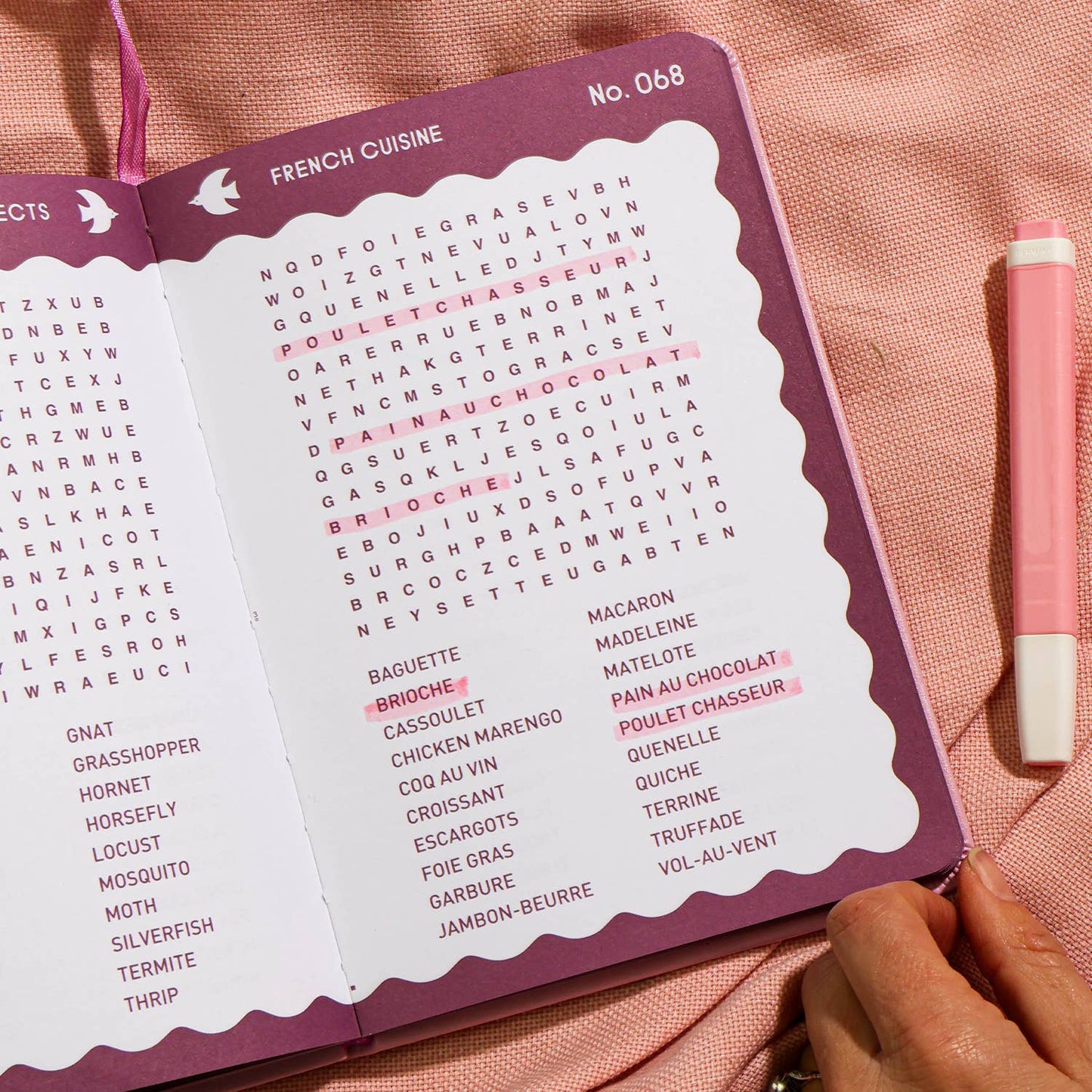 Journey Of Something Word Search Pink Abstract