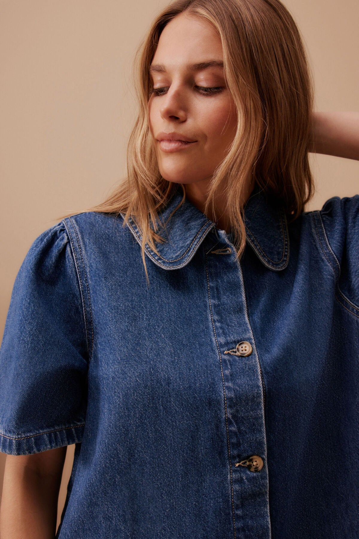 Ceres Life Sienna Denim Dress, Fresh Indigo
