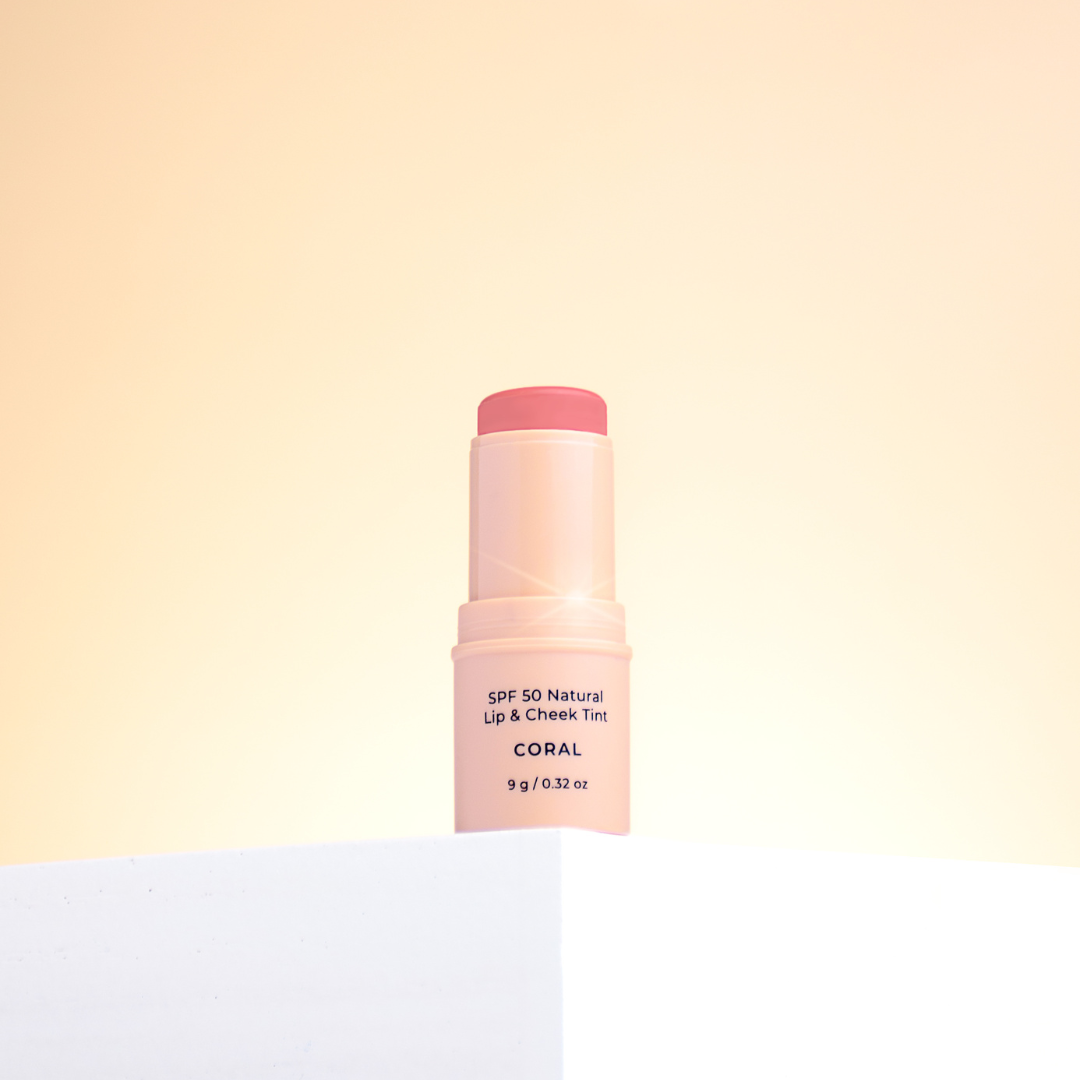 Avocado Zinc SPF 50 Natural Lip & Cheek Tint, Coral