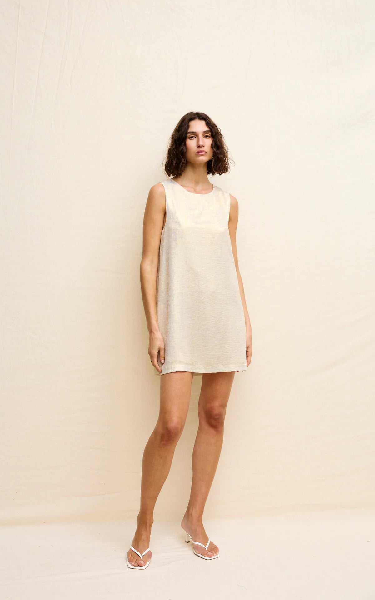 Kinney Luca Dress, Gold Lustre
