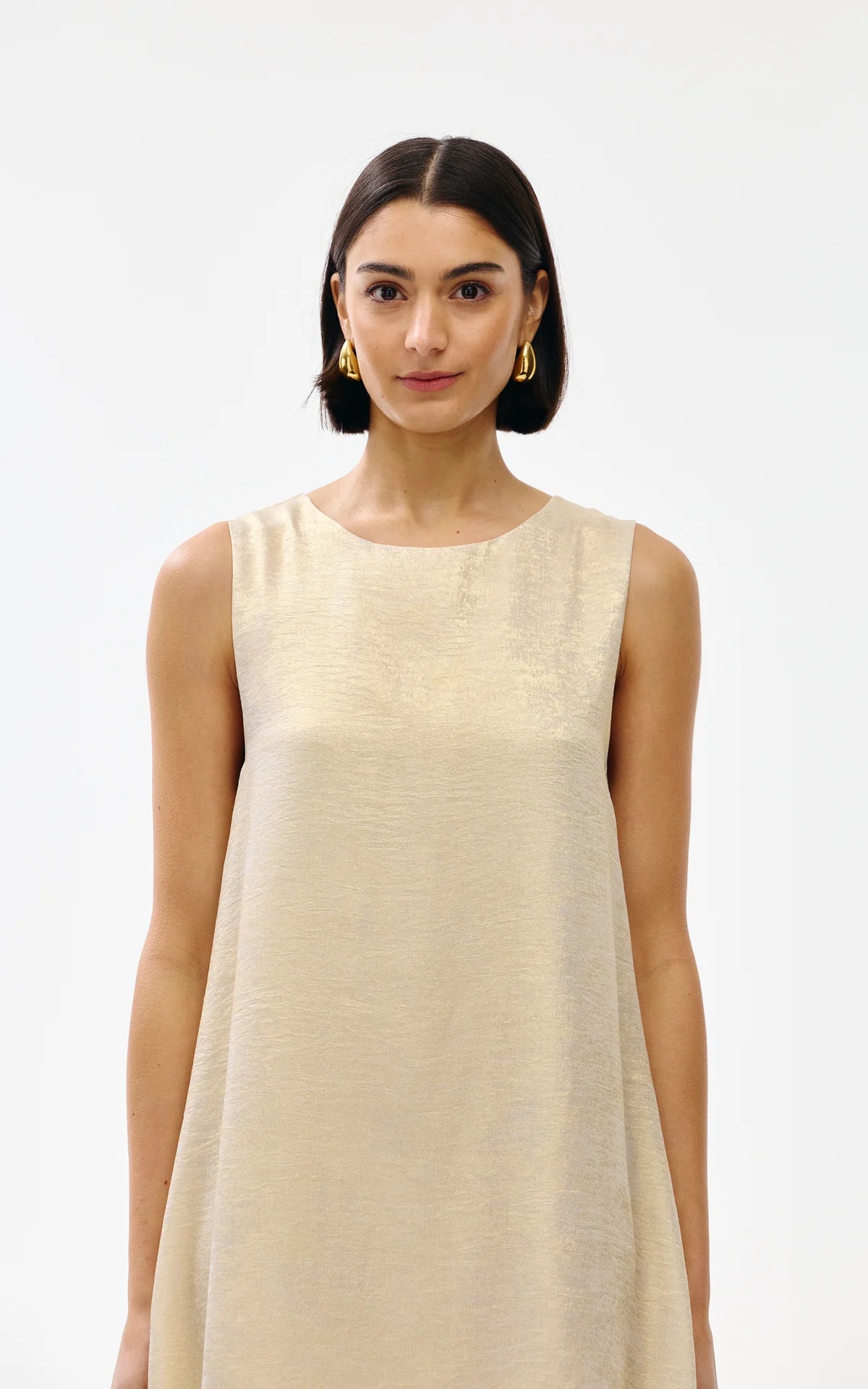 Kinney Luca Dress, Gold Lustre