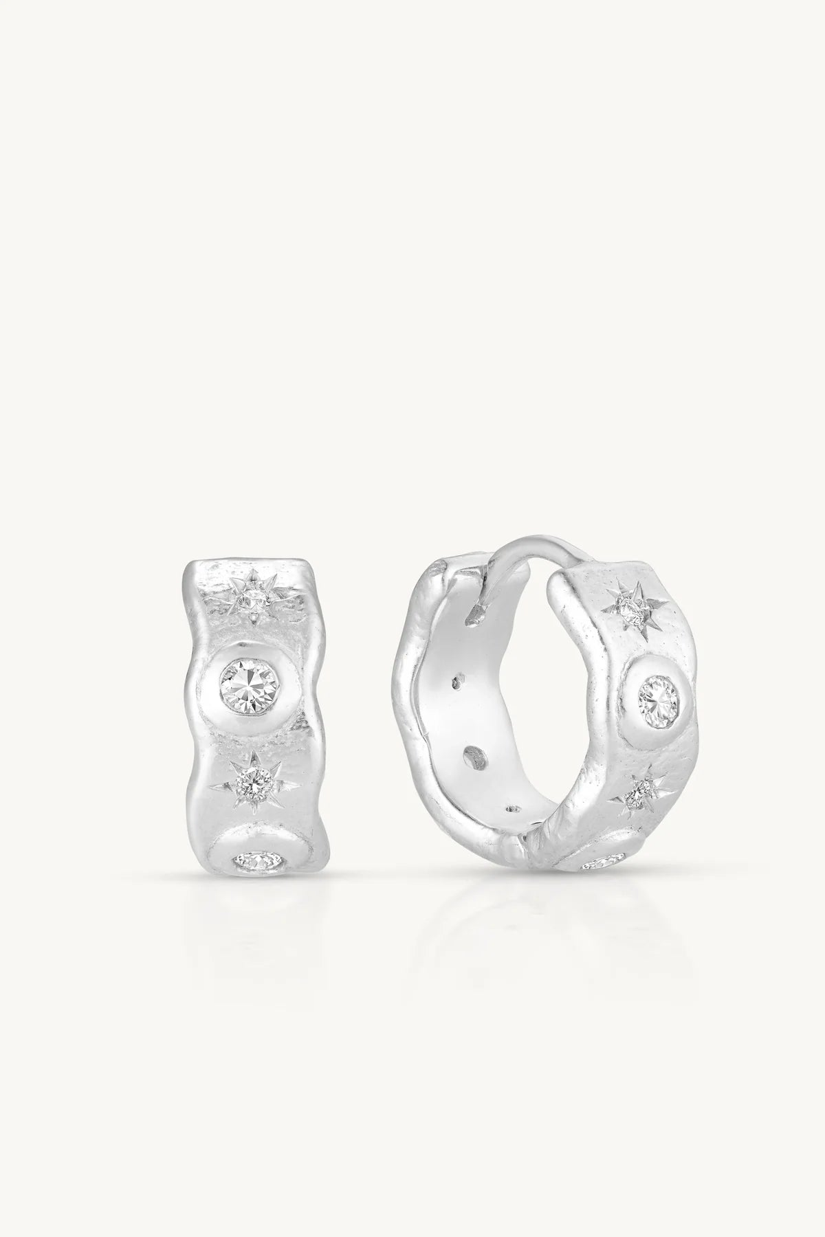 ToniMay Cosmic Hoops, Silver