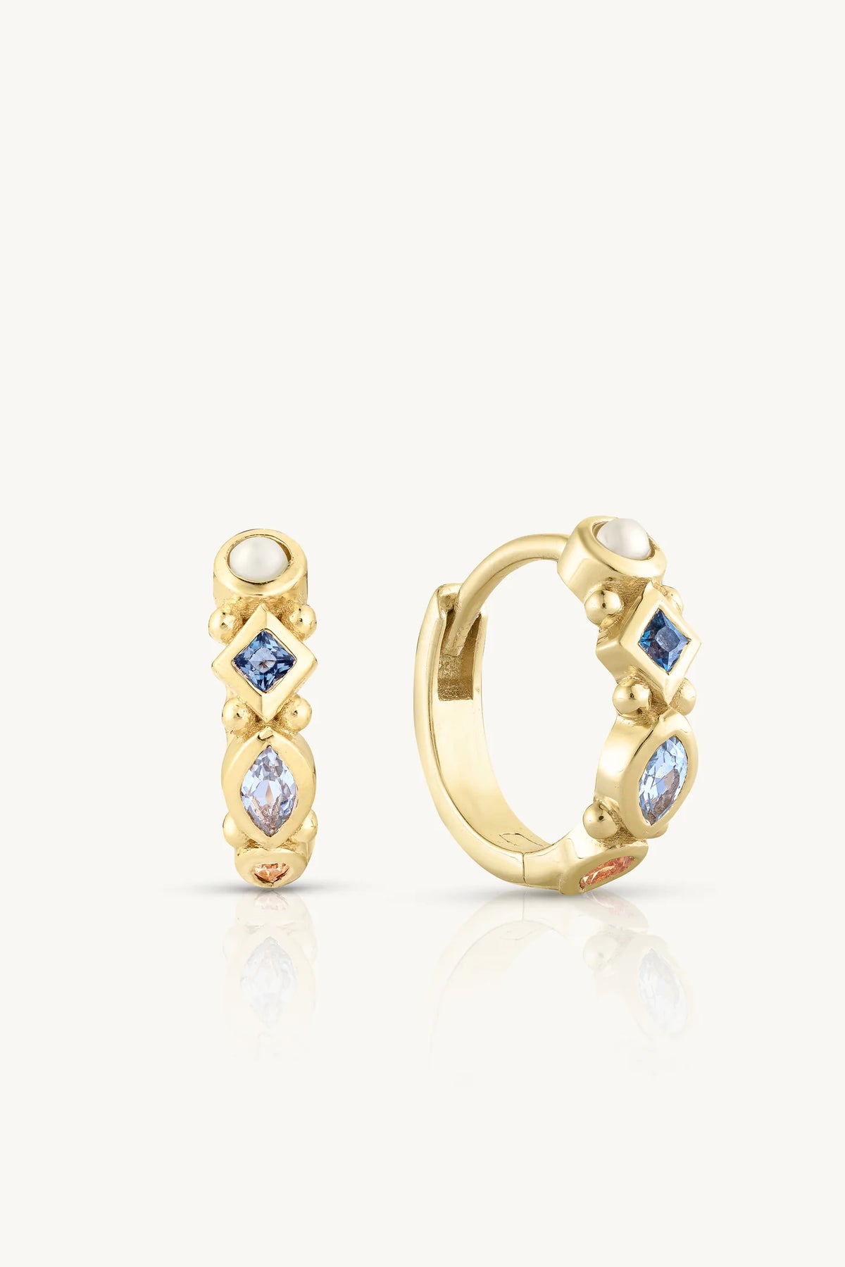 ToniMay Alida Topaz Huggies, Gold