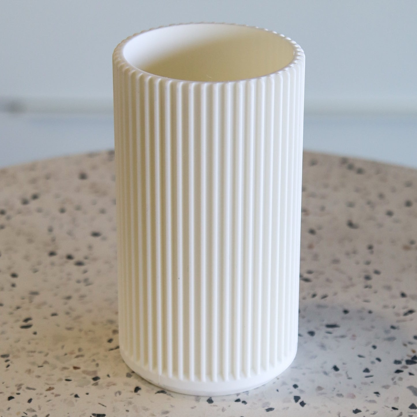 Printing Potters Ribbed Stationery Holder, White