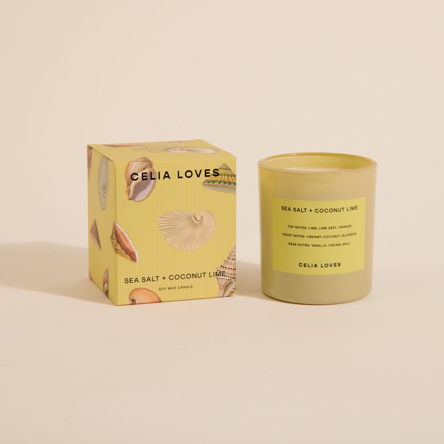 Celia Loves Candle, Sea Salt & Coconut Lime