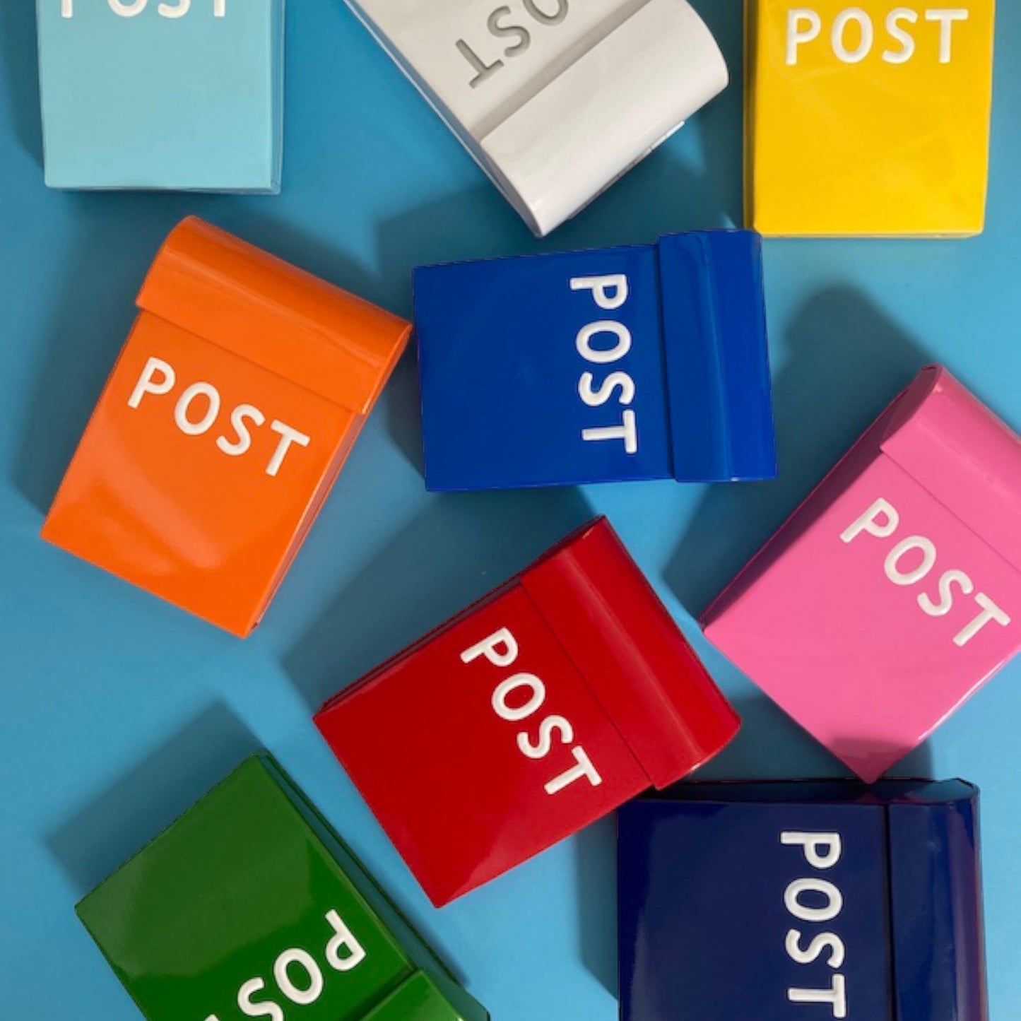 Carnival Homewares Medium Post Box, Soft Aqua