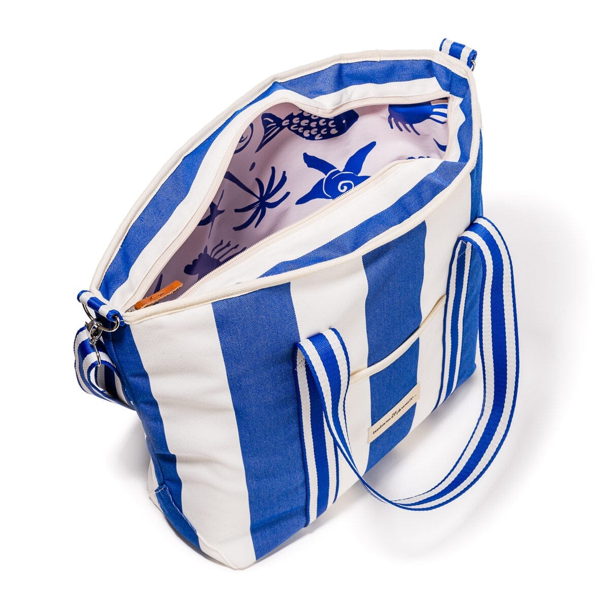 Business and Pleasure The Cooler Tote, Mediterranean Blue Stripe