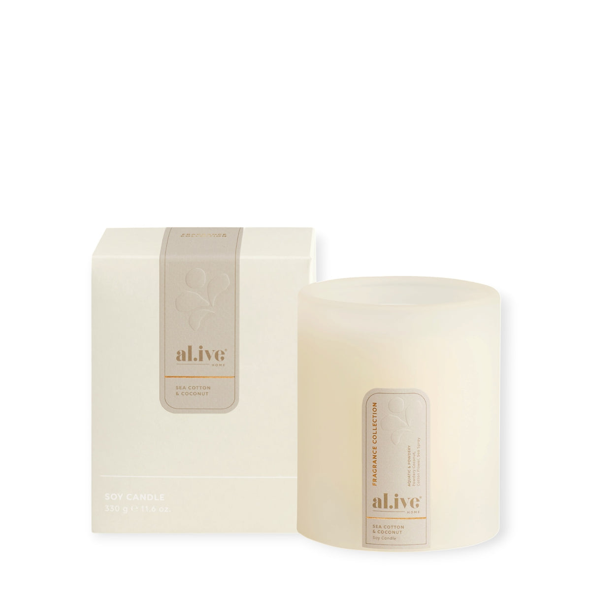 Al.ive Soy Candle, Sea Cotton & Coconut