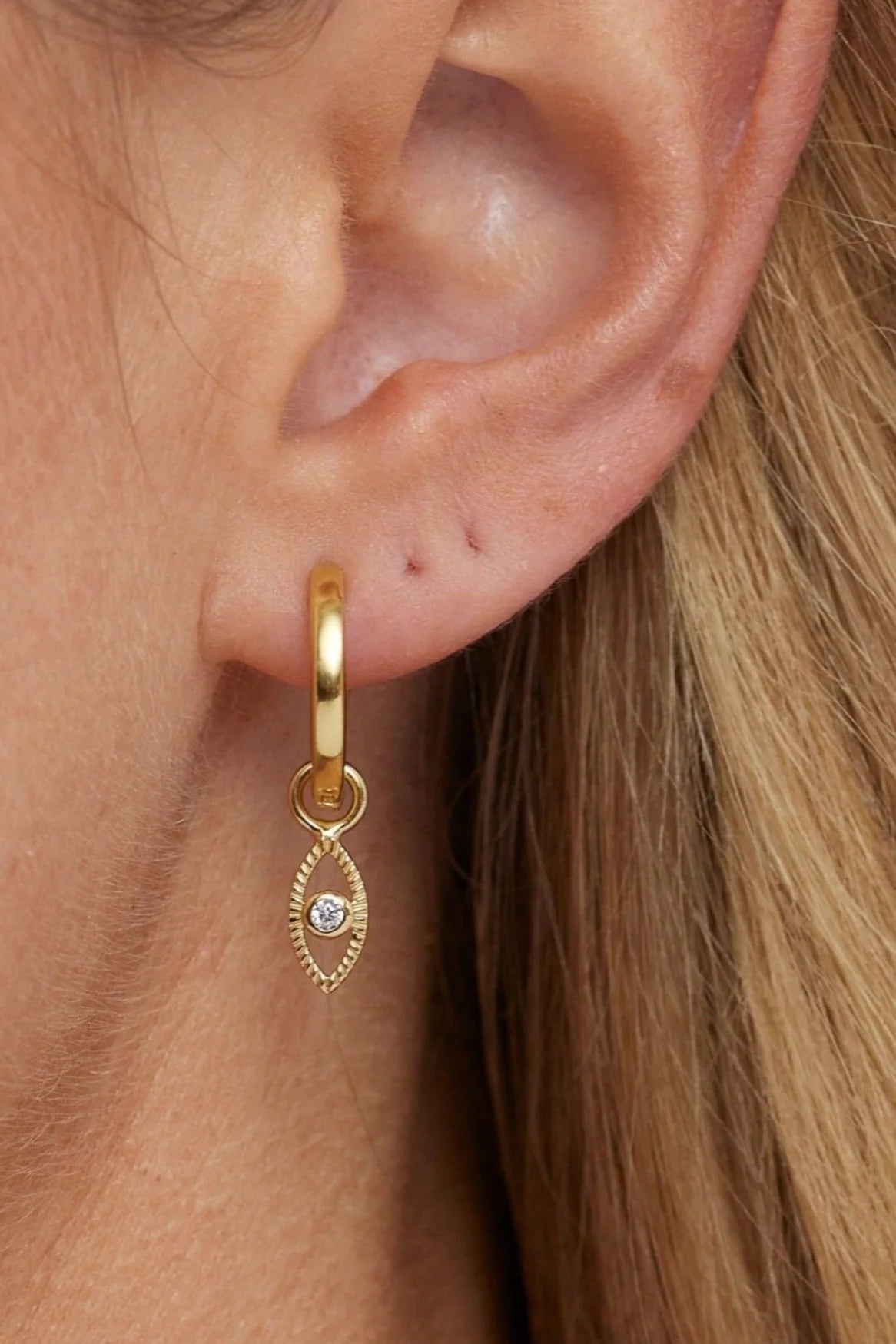 ToniMay All Seeing Earring Charm, Gold