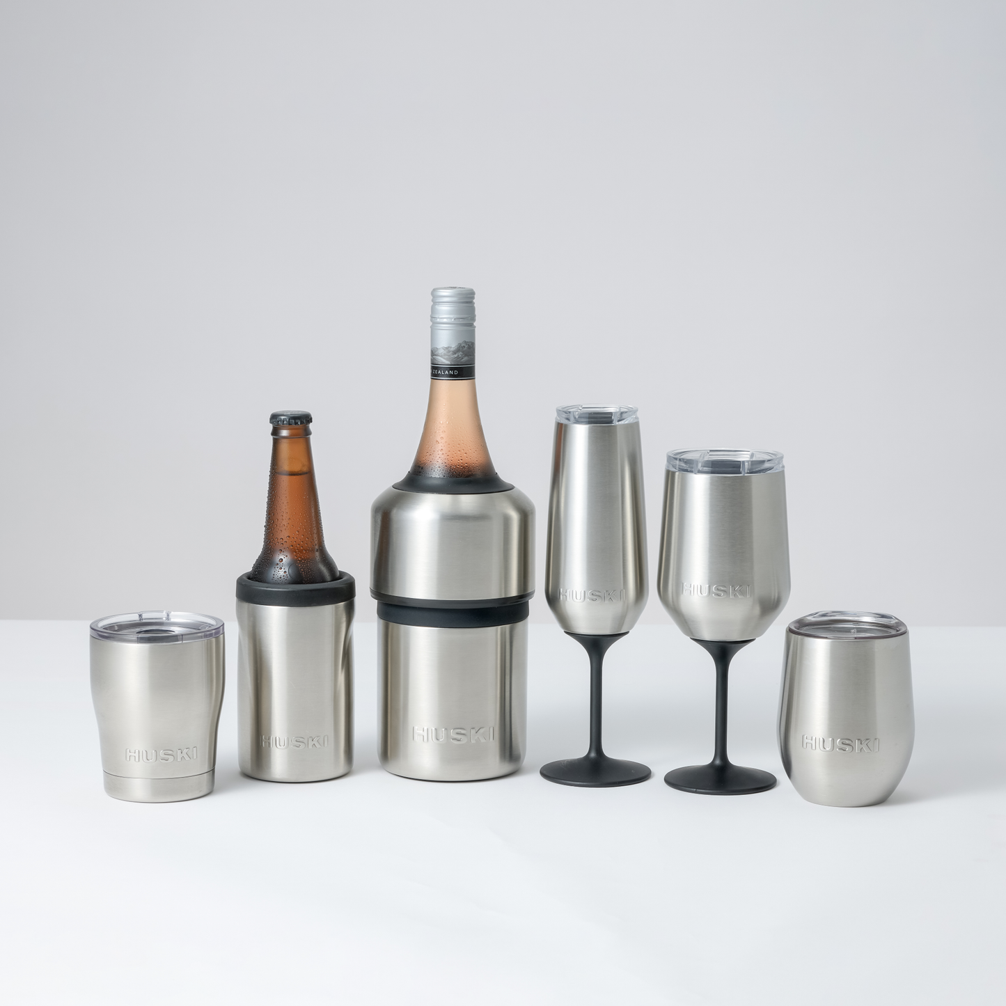 Huski Wine Tumbler 2.0, Brushed Stainless