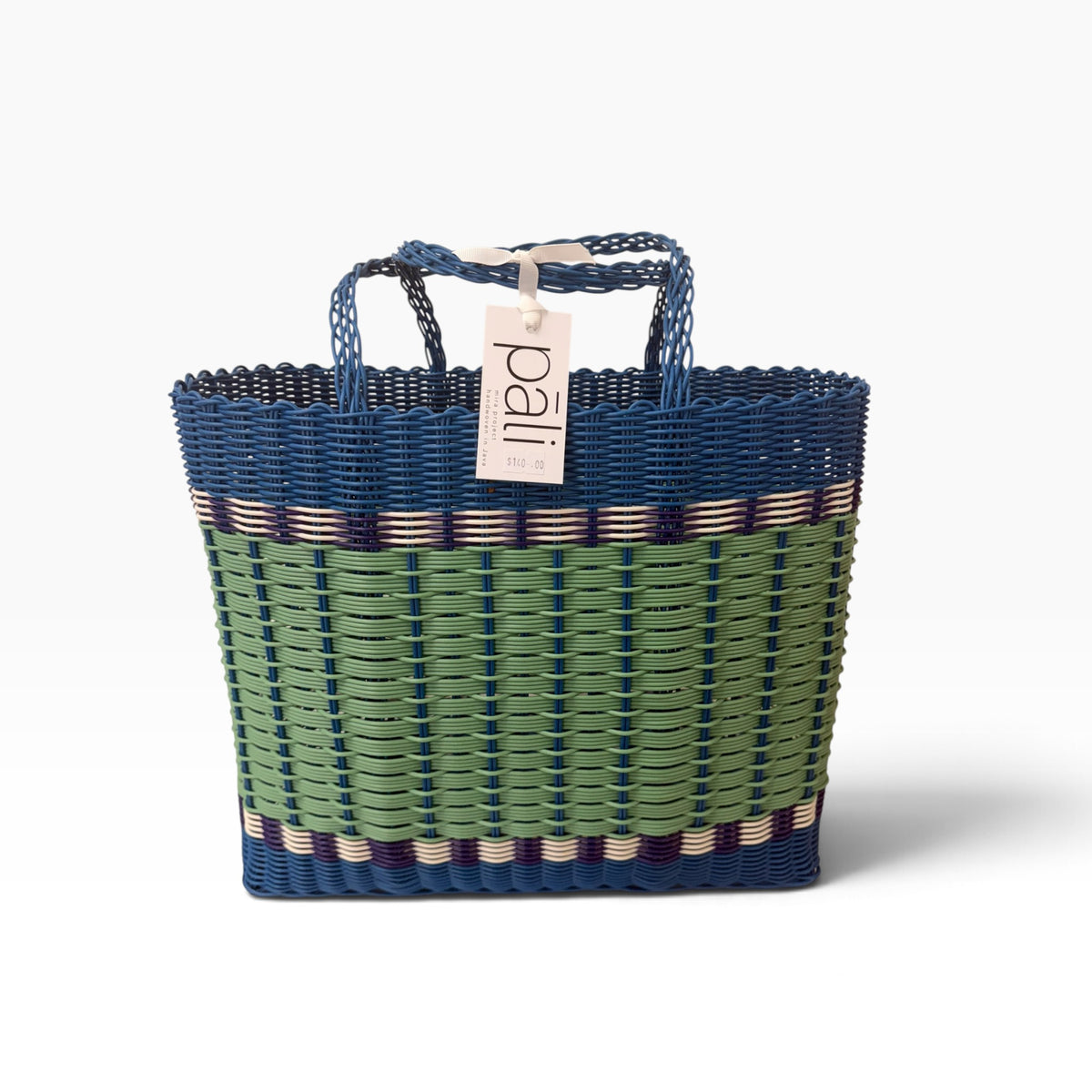 Pāli X-Large Mira Stripe Bag, Lagoon