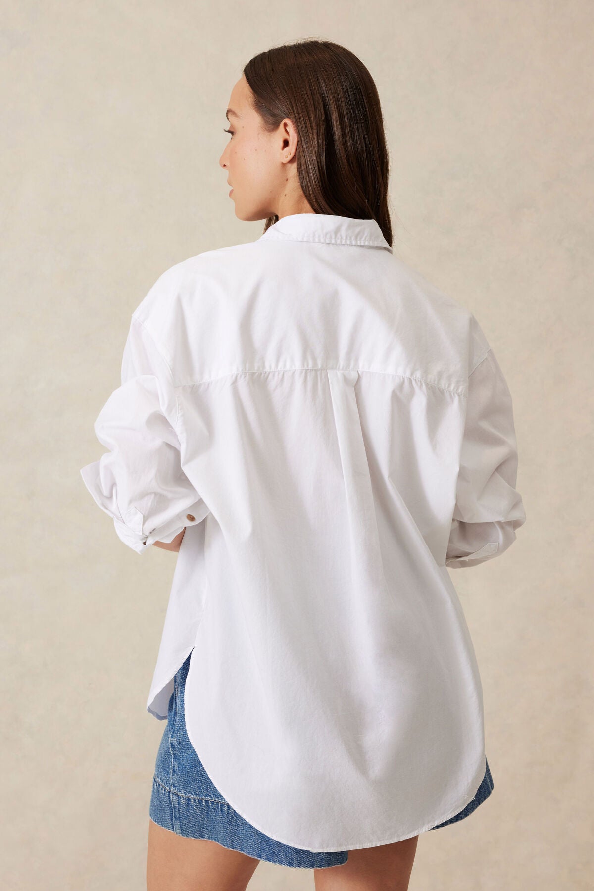 Ceres Life Peta Oversized Shirt, White
