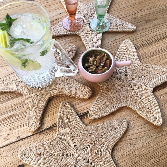 Carnival Homewares Starfish Jute Place Mat, Natural