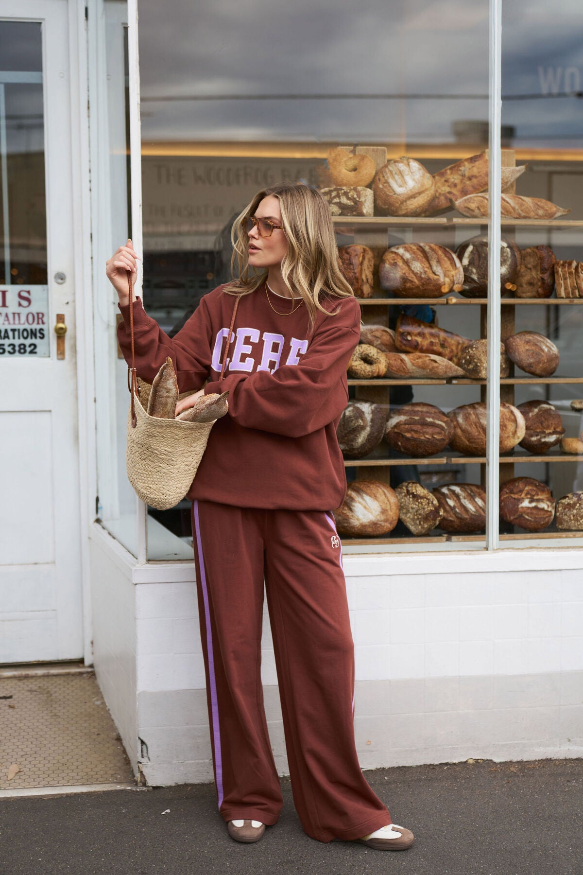 Ceres Life Isla Oversized Slouchy Crew, Burnt Toffee