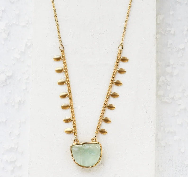 Susan Rose Aqua Chalcedony Boho Necklace