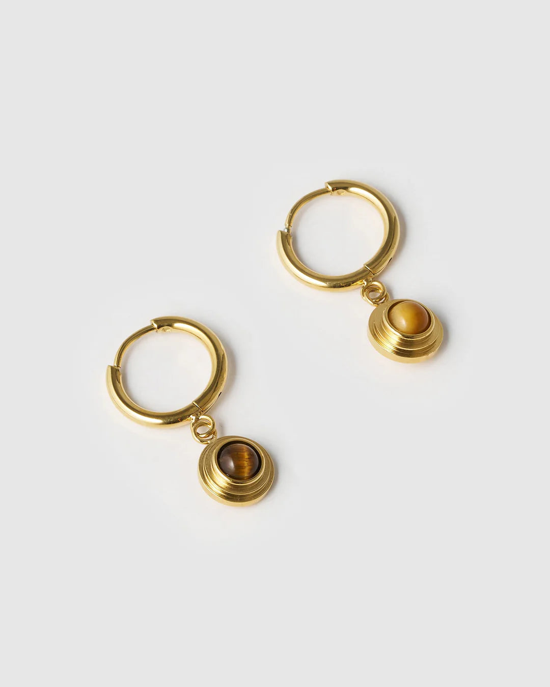 Arms Of Eve Asher Earrings, Gold & Tigers Eye
