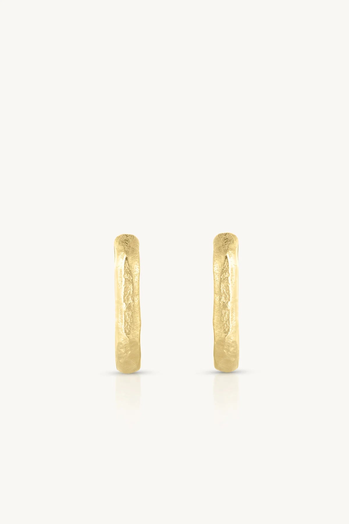 ToniMay Paperclip Textured Huggies, Small Gold