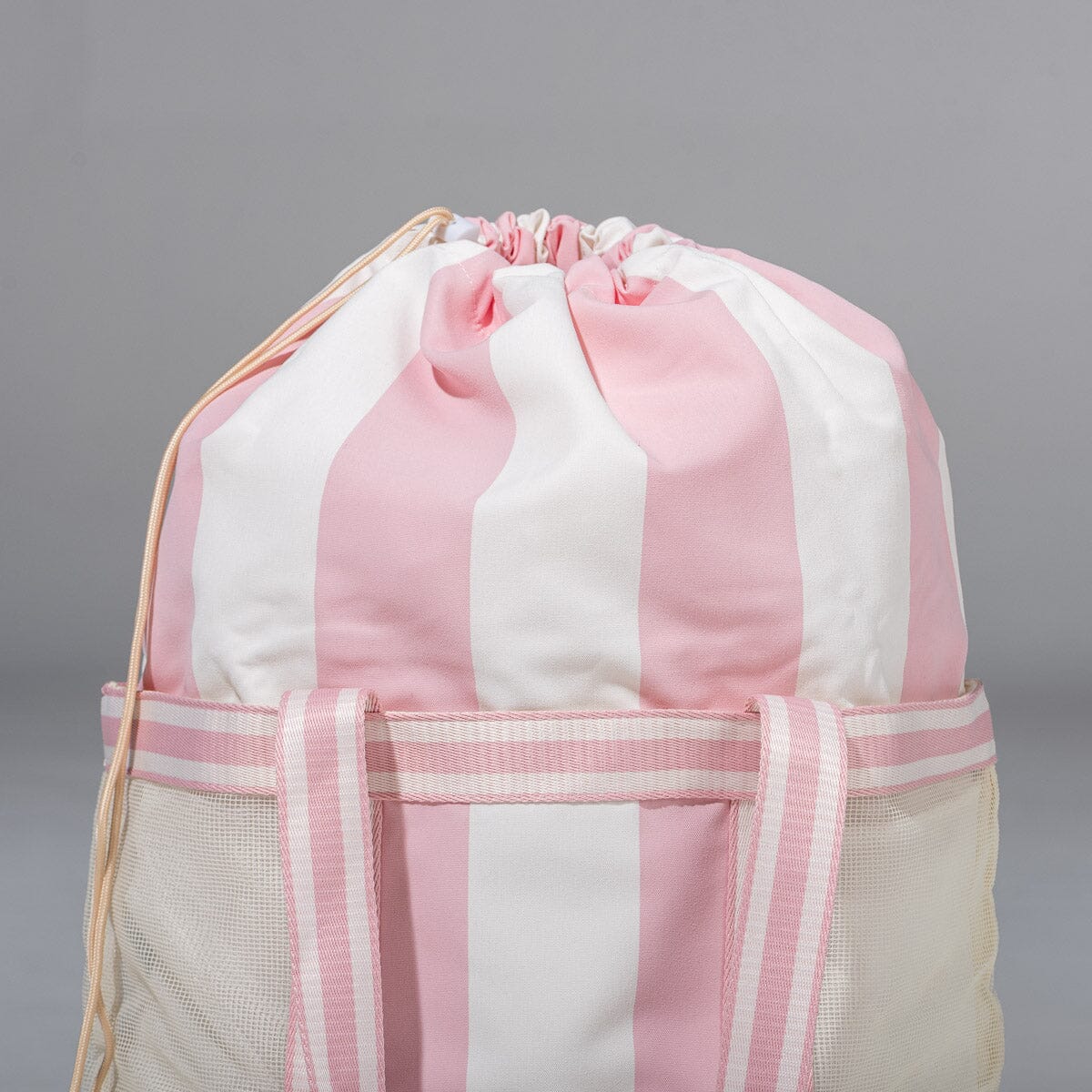Business and Pleasure The Mesh Beach Bag, Crew Pink Stripe
