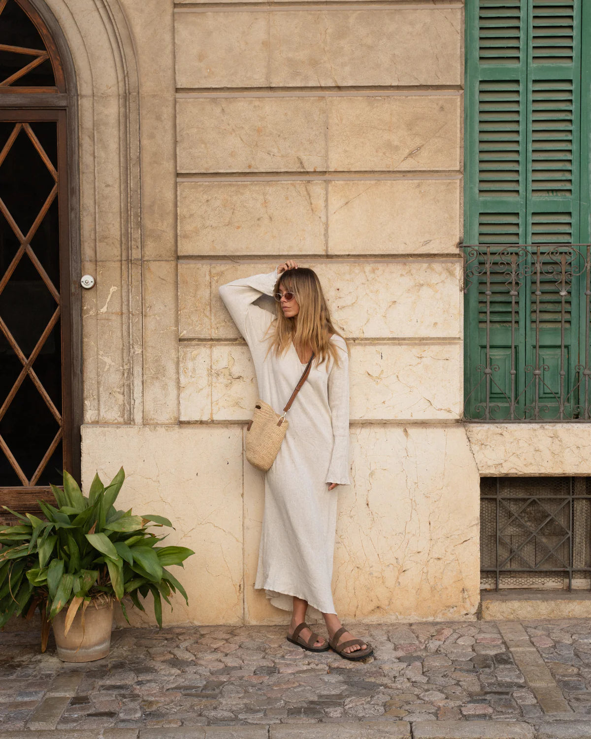 Nim The Label Leather Trimmed Raffia BB