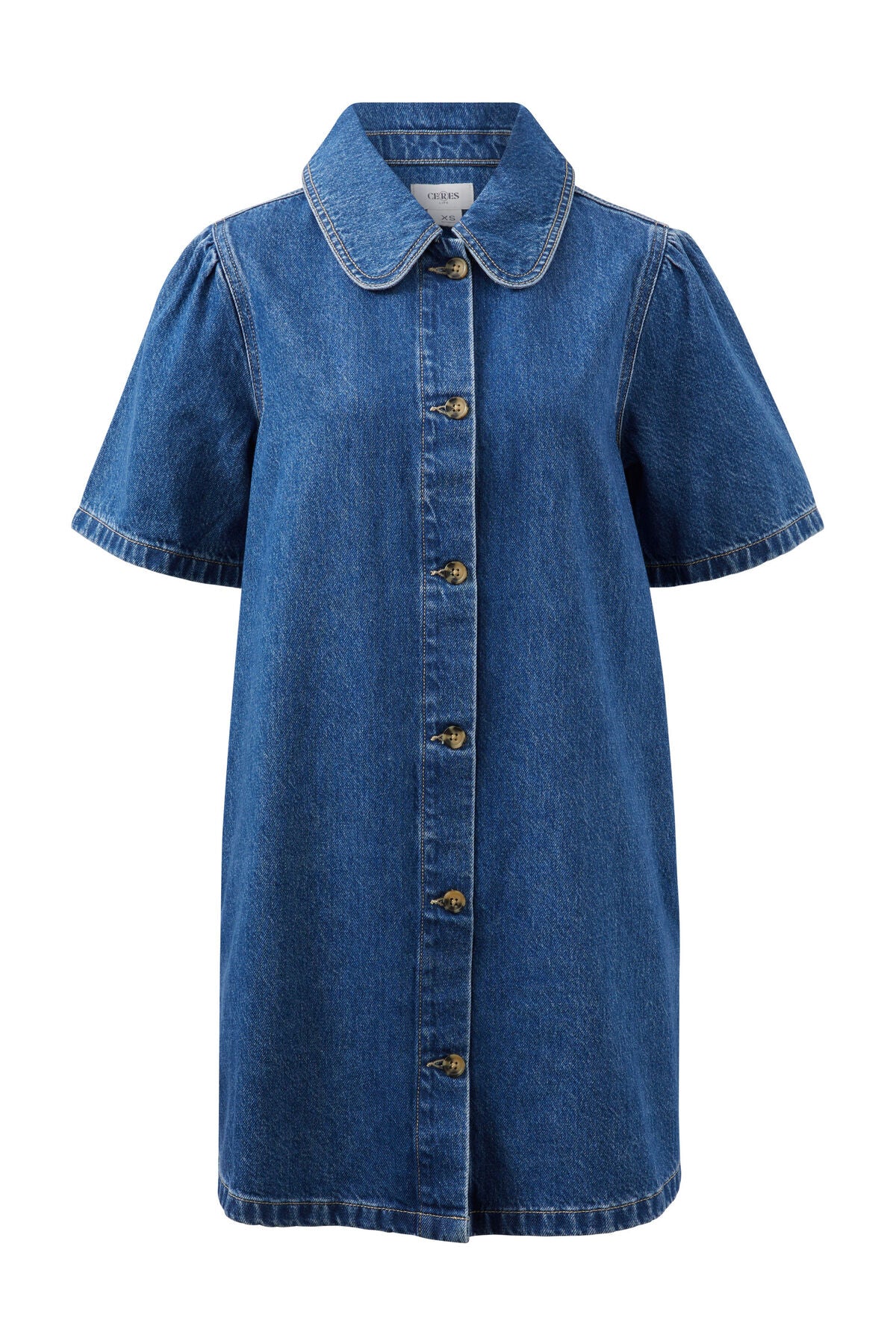 Ceres Life Sienna Denim Dress, Fresh Indigo
