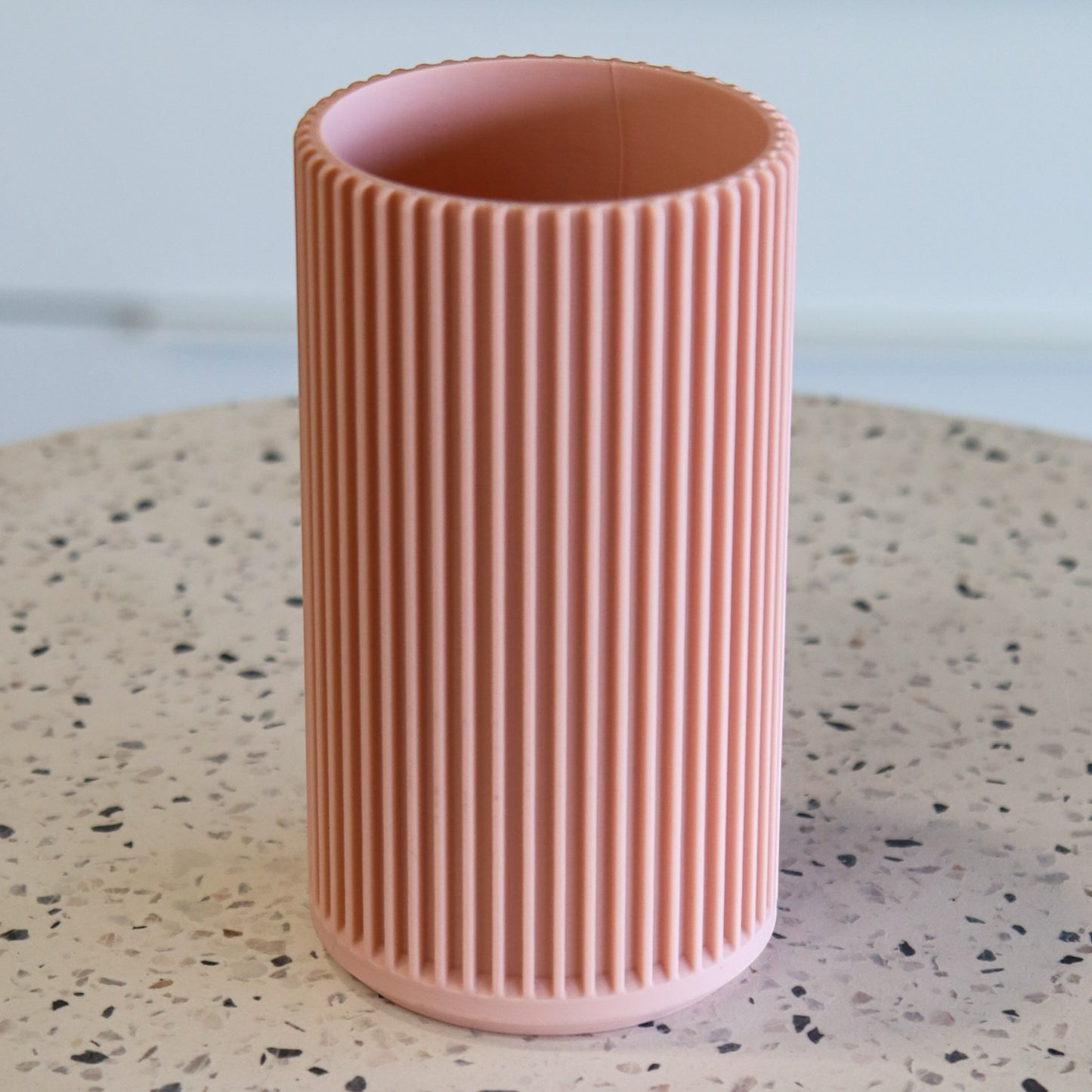 Printing Potters Ribbed Stationery Holder, Light Dusty Pink
