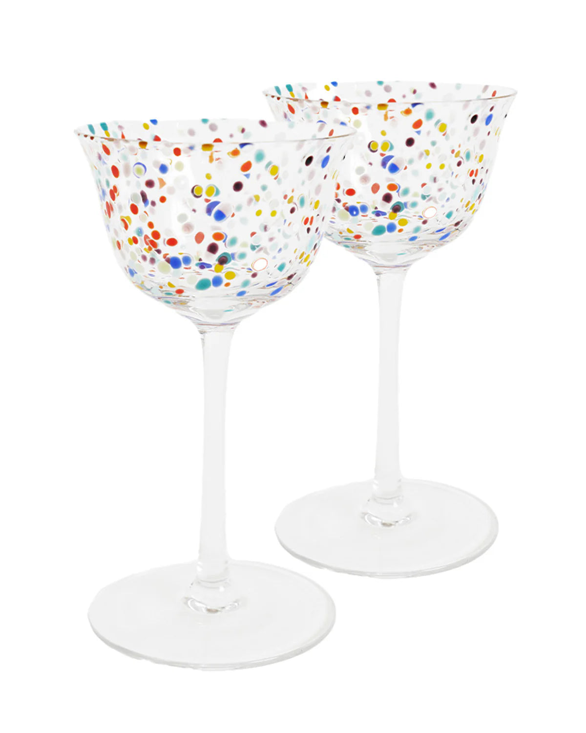 Kip & Co Party Speckle Coupe Glass, 2 Piece Set
