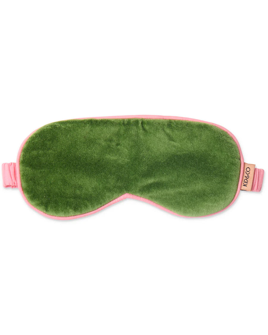 Kip & Co Bon Bon Eye Mask, Moss Velvet