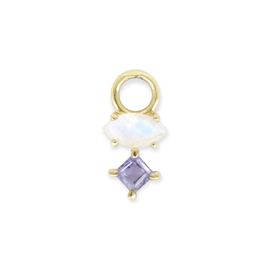 ToniMay Astrid Marquise Iolite Earring Charm, Gold