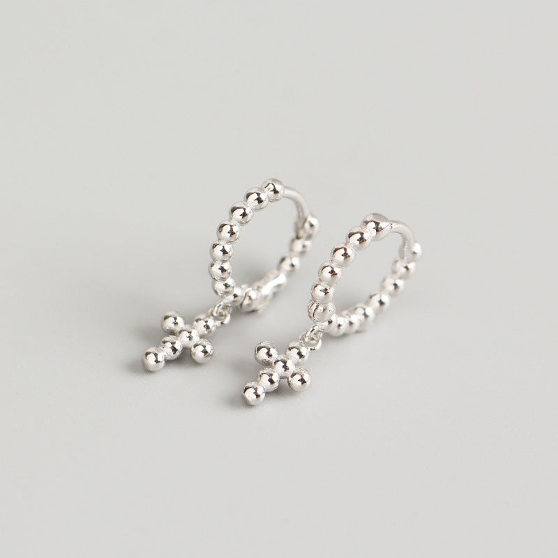 Susan Rose Cable Cross Huggy, Silver