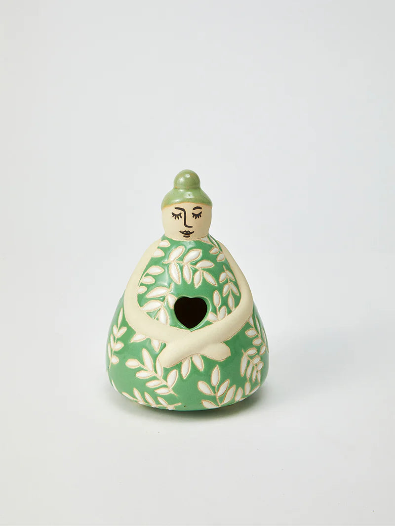 Jones & Co Nonna Floral Vase, Green