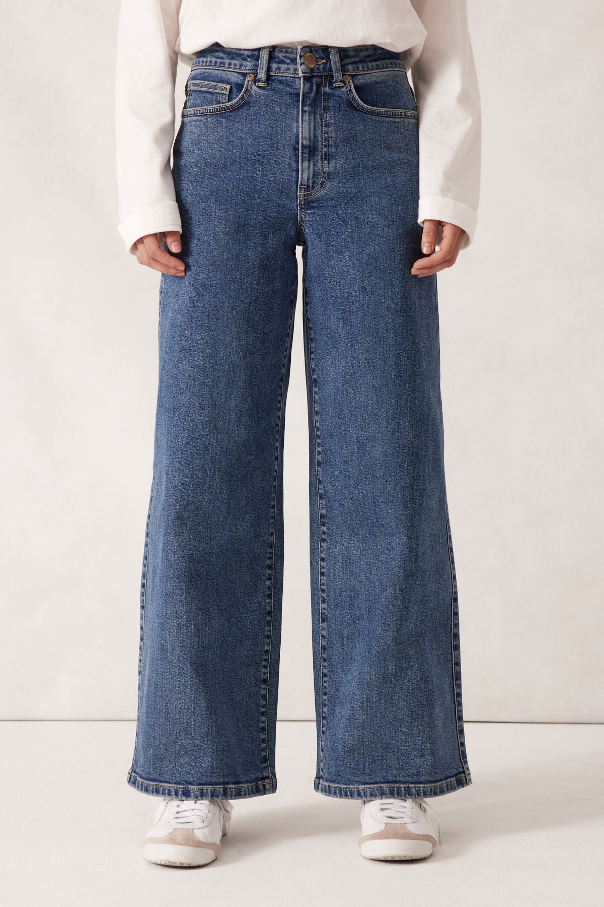 Ceres Life Evie Wide Leg Jean, Fresh Indigo