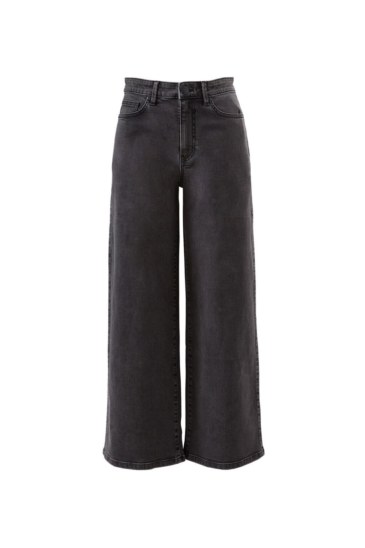 Ceres Life Evie Wide Leg Jean, Washed Black